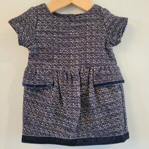 Baby Girls Tweed Holiday Dress 3-6M
